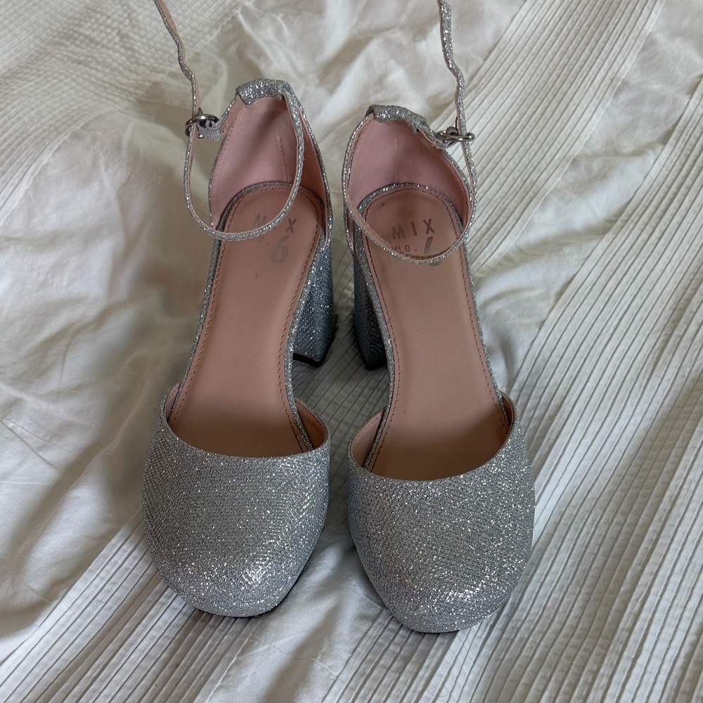 Mix No. 6 Silver Glitter Heels